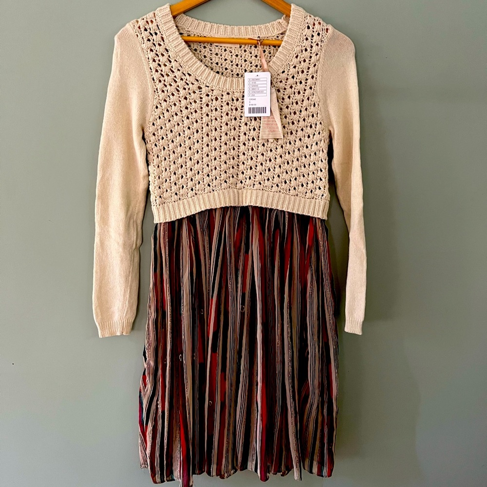Anthropologie Sleeping On Snow Sweater Dress